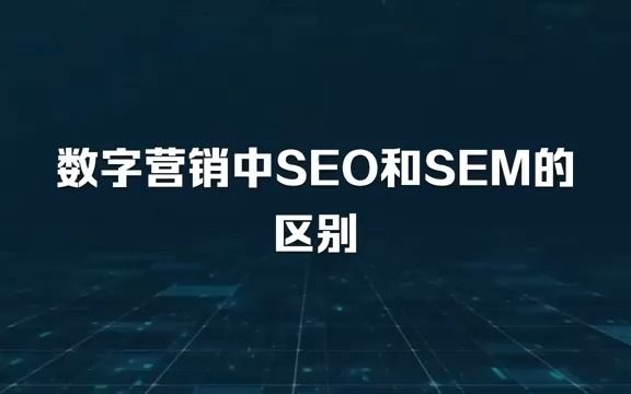 seo和sem的区别是什么(seo和sem的区别是什么?蜘蛛屯)